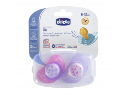 Imagen del producto Chicco Chupete physio air caucho rosa 6-12 meses 2uds