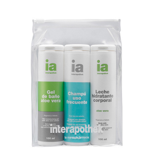 Imagen de Interapothek neceser de viaje gel + champú + leche hidratante