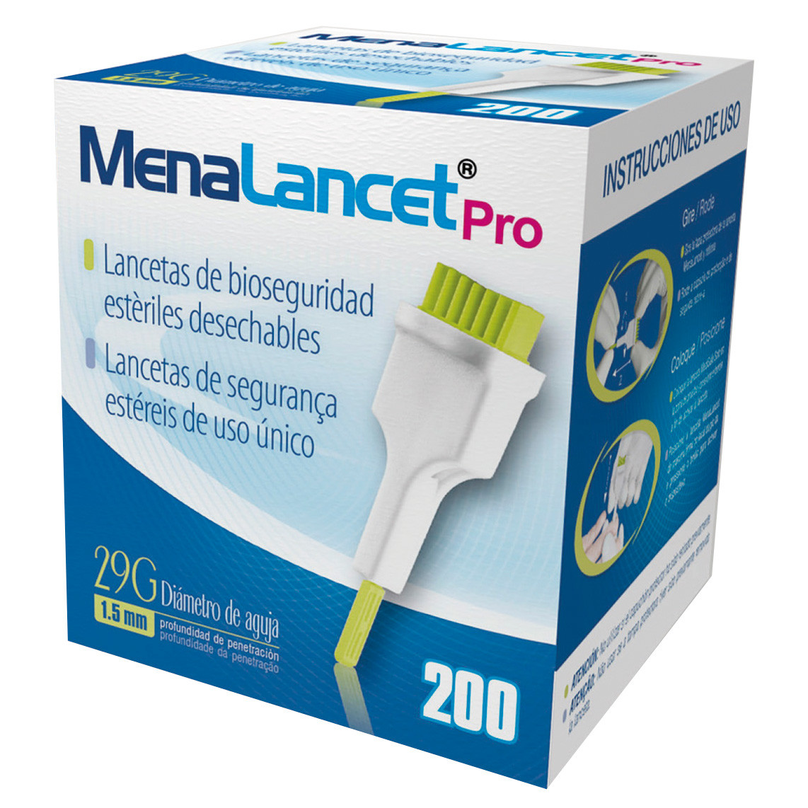 Imagen de Menalancet pro 29g 200 lancetas menarini
