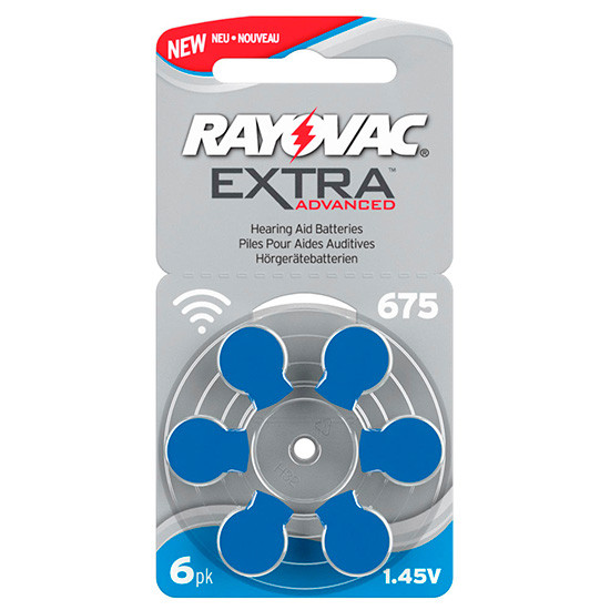 Imagen de PILAS AUDIFONO RAYOVAC  EXT 675 AZUL 6 U