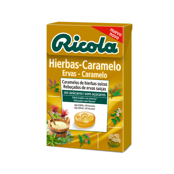 Imagen de Ricola caramelos hierbas-caramel sin azucar 50g