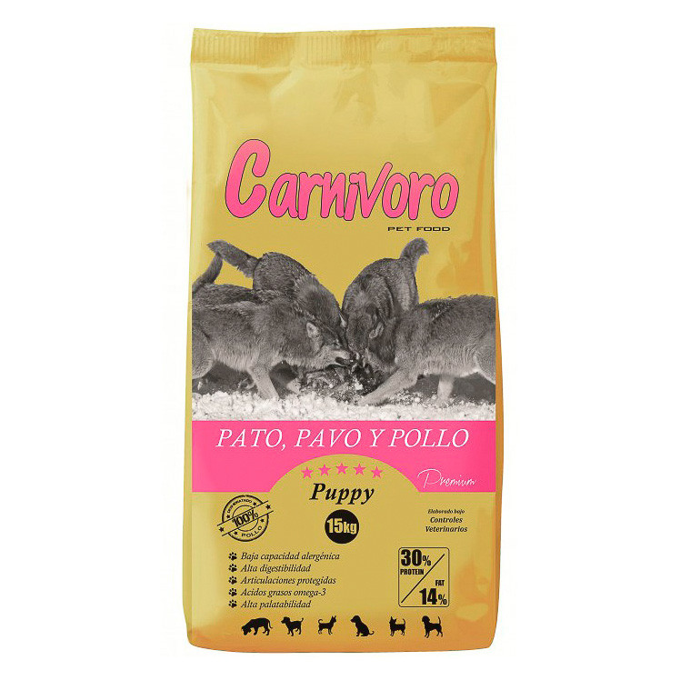 Imagen de Carnívoro Carnívoro puppy pato pavo pollo 15kg