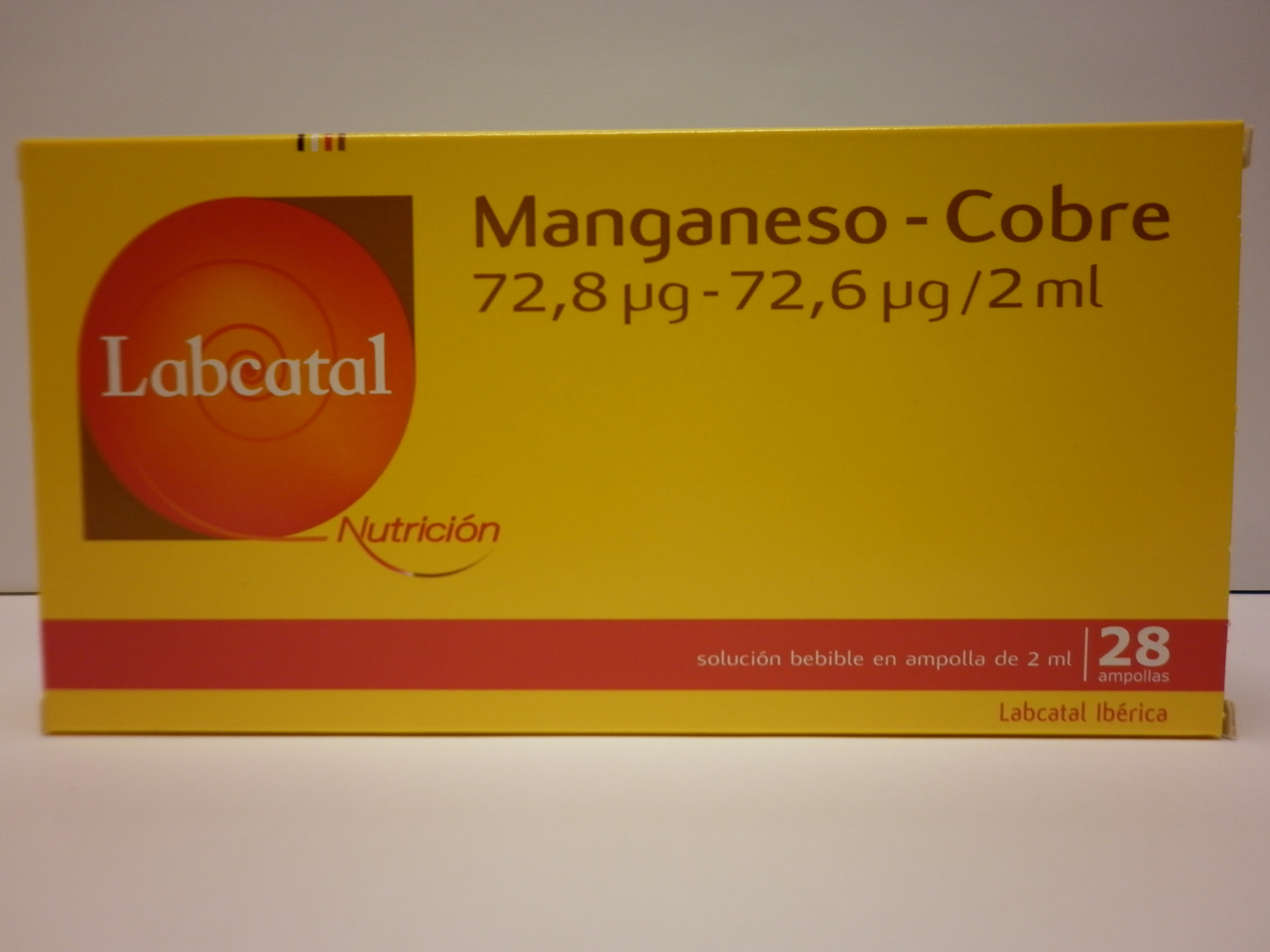 Imagen de LABCATAL 12 MANGANESO COBRE 28 AMPOLLAS