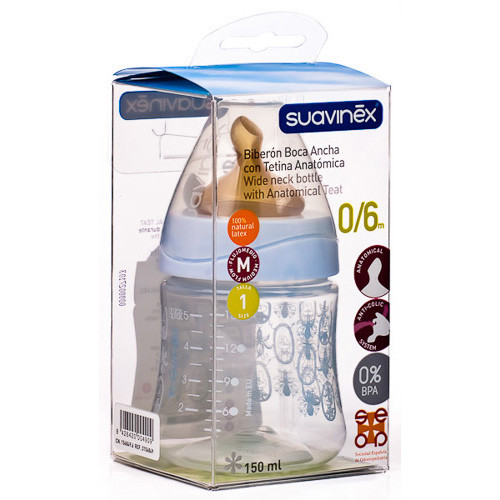 Imagen de Suavinex Biberón pp boca ancha anatómica T1 150ml