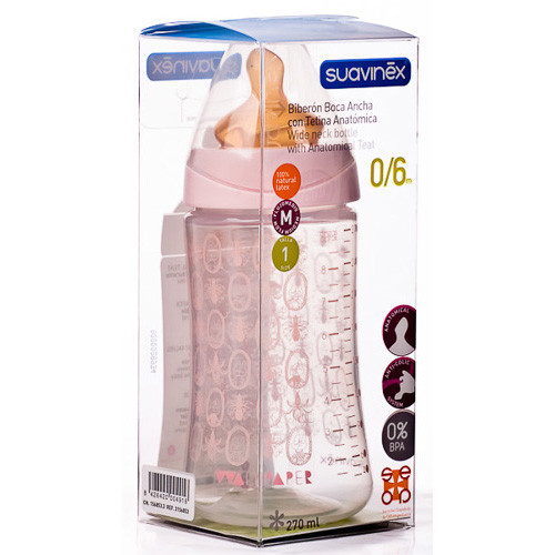 Imagen de Suavinex Biberón pp boca ancha anatómica TM 270ml