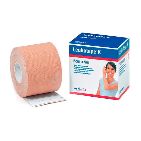 Imagen de Leukotape k rosa claro 5 cm x 5 cm