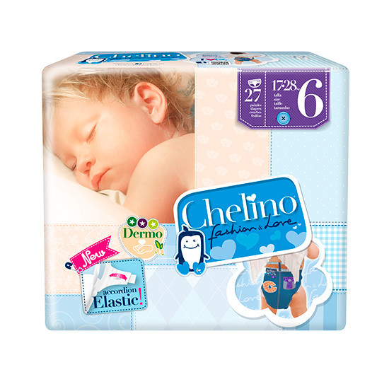 Imagen de Chelino pañal love t/6 17-28 kg 27uds