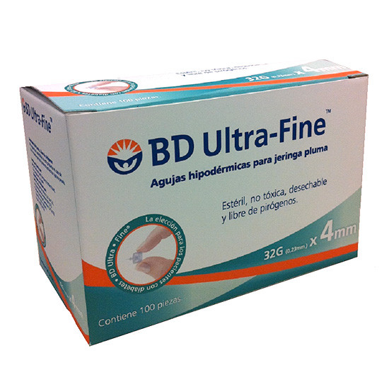 Imagen de Bd pluma insulina 4mm 100uds R.320211