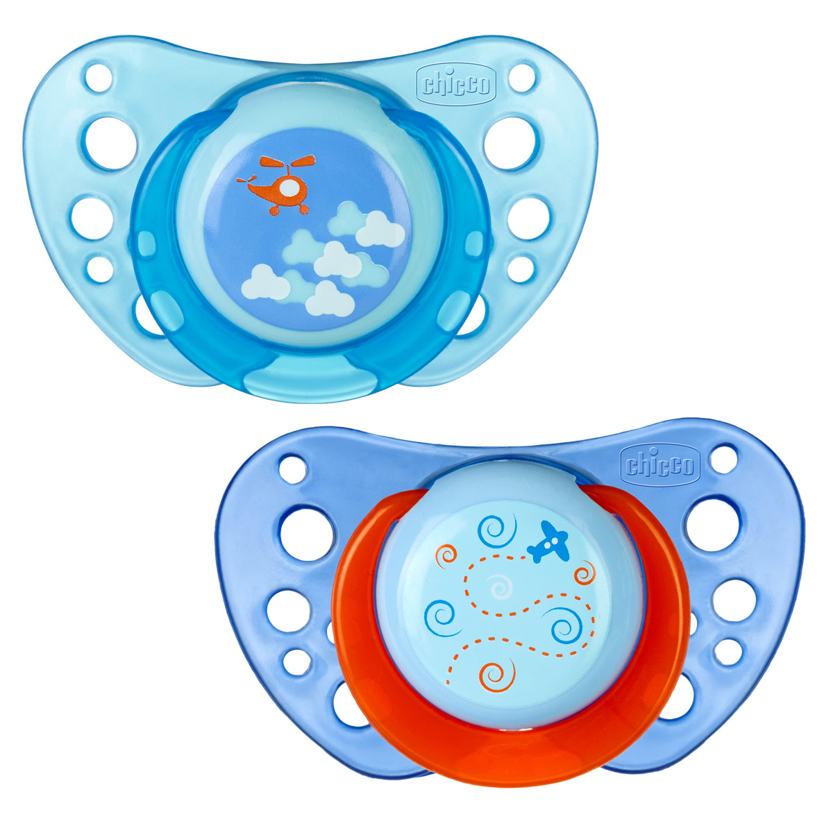 Imagen de Chicco Chupete physio air caucho azul 6-12 meses 2uds