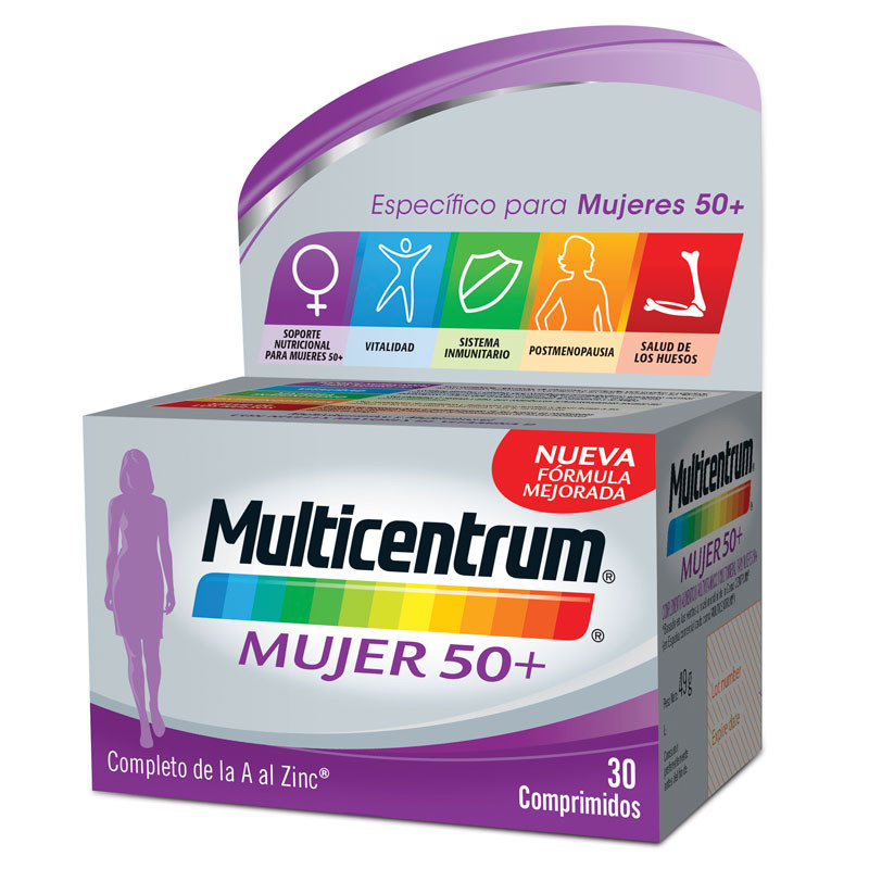 Imagen de MULTICENTRUM MUJER 50+ 30 COMPRIMIDOS