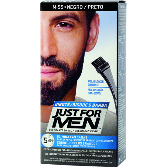 Imagen de Just for men barba bigote negro