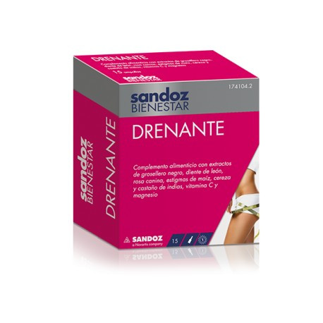 Imagen de Sandoz Bienestar Drenante 15 ampollas 10ml