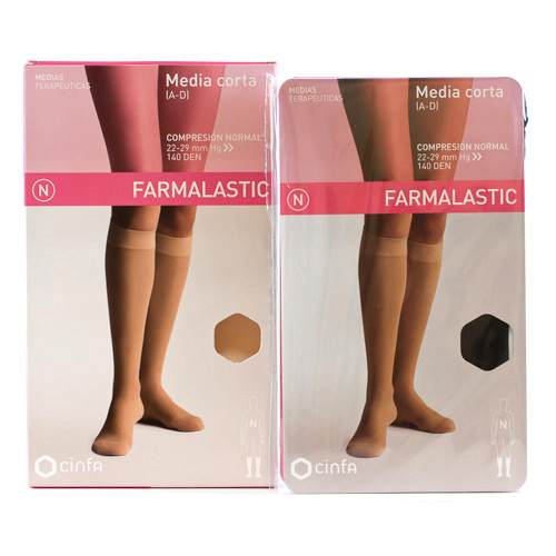 Imagen de MEDIA FARMALASTIC CORTA C/N NEGRA T/RP
