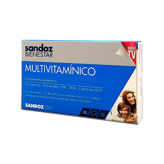 Imagen de Sandoz Bienestar Multivitamínico adulto 30 cápsulas