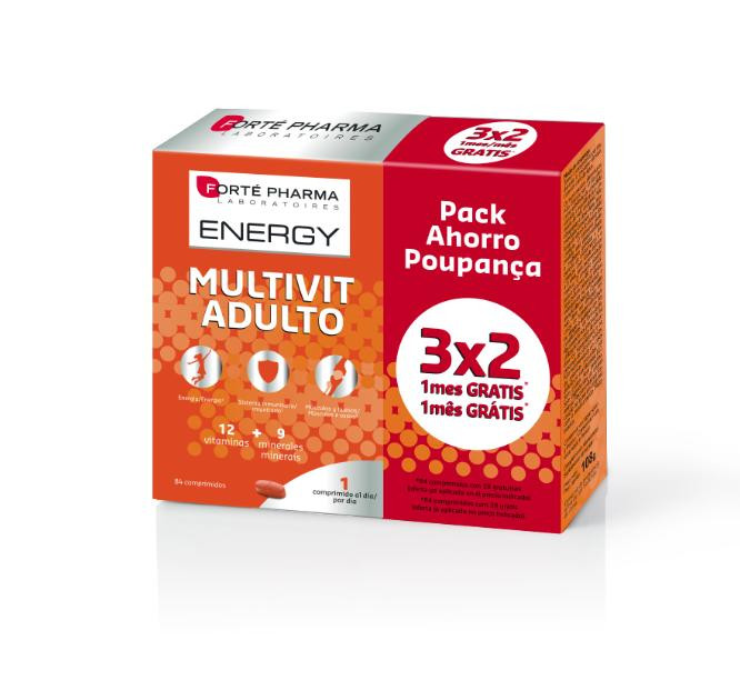 Imagen de Forte pharma energy multivit adulto 84 comprimidos