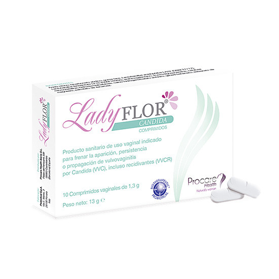 Imagen de Ladyflor candida 1,3gr 10 comprimidos vaginales