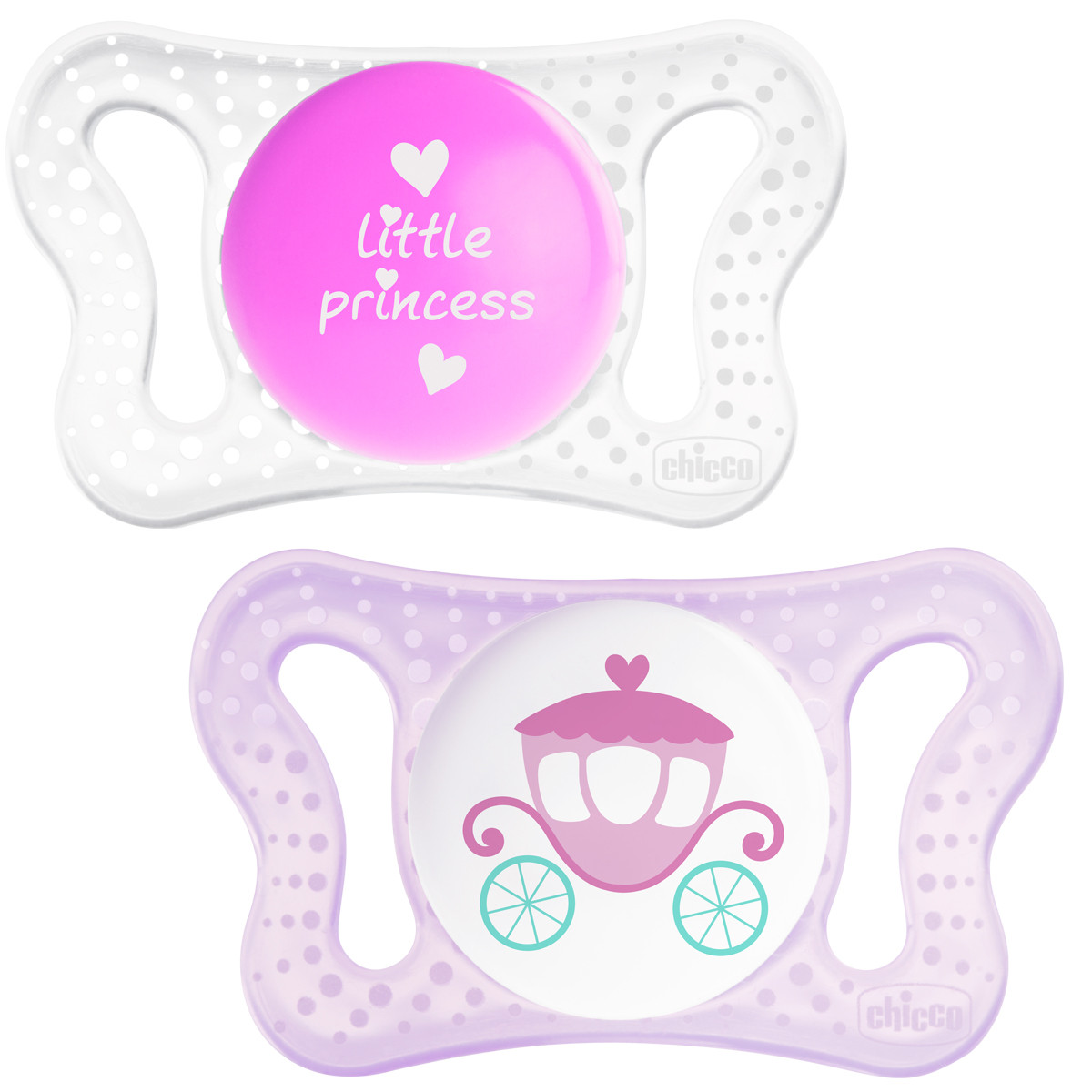 Imagen de Chicco Chupete micro silicona rosa 0-2 meses 2 uds