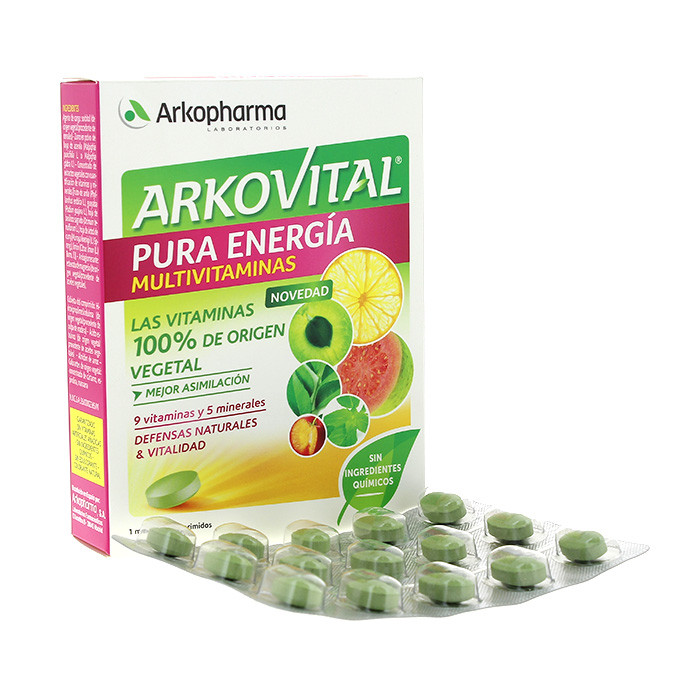 Imagen de ARKOVITAL PURA ENERGIA 30 COMPRIMIDOS