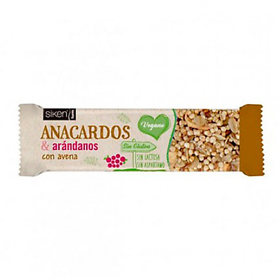 Imagen de Sikenform snack barrita anacardo y arándano 36g