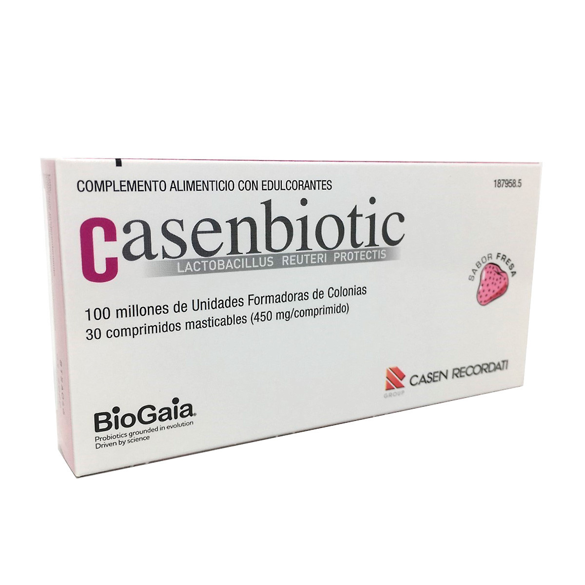 Imagen de Casenbiotic Fresa 30 comprimidos