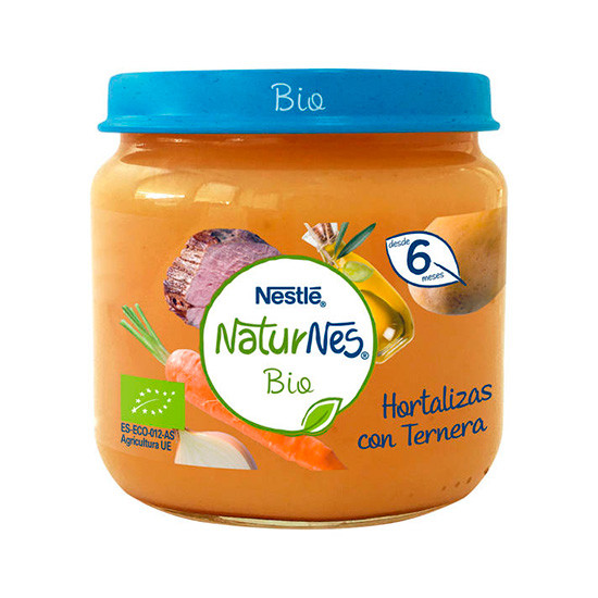 Imagen de Nestlé Natunes bio puré hortalizas con ternera