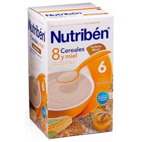 Imagen de Nutribén 8 cereales y miel galletas maría 600gr