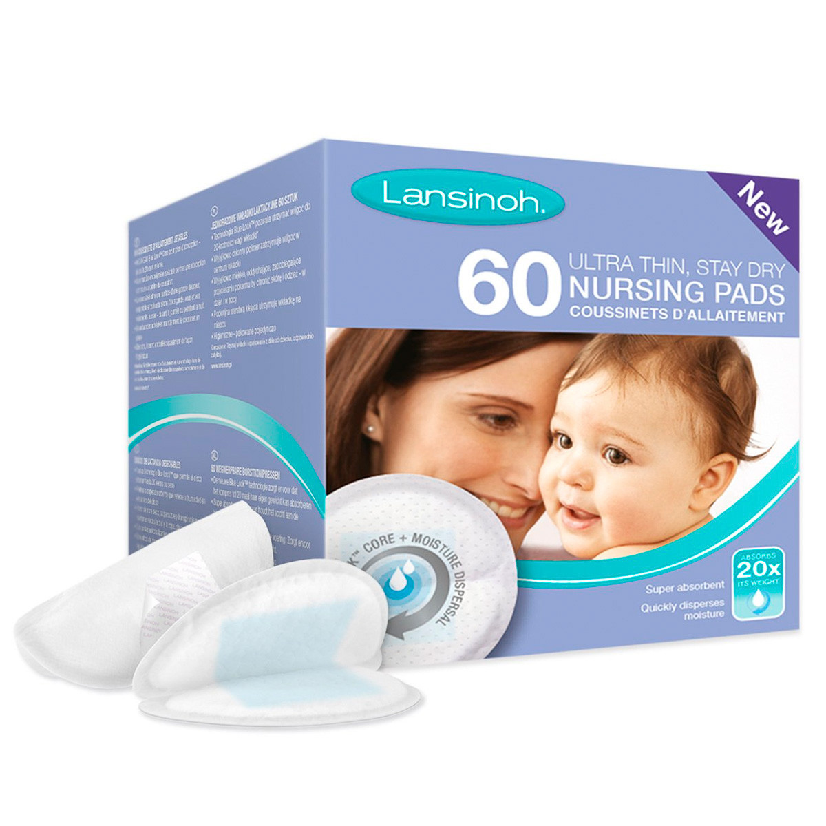 Imagen de Lansinoh discos absorventes lactancia desechables 60uds