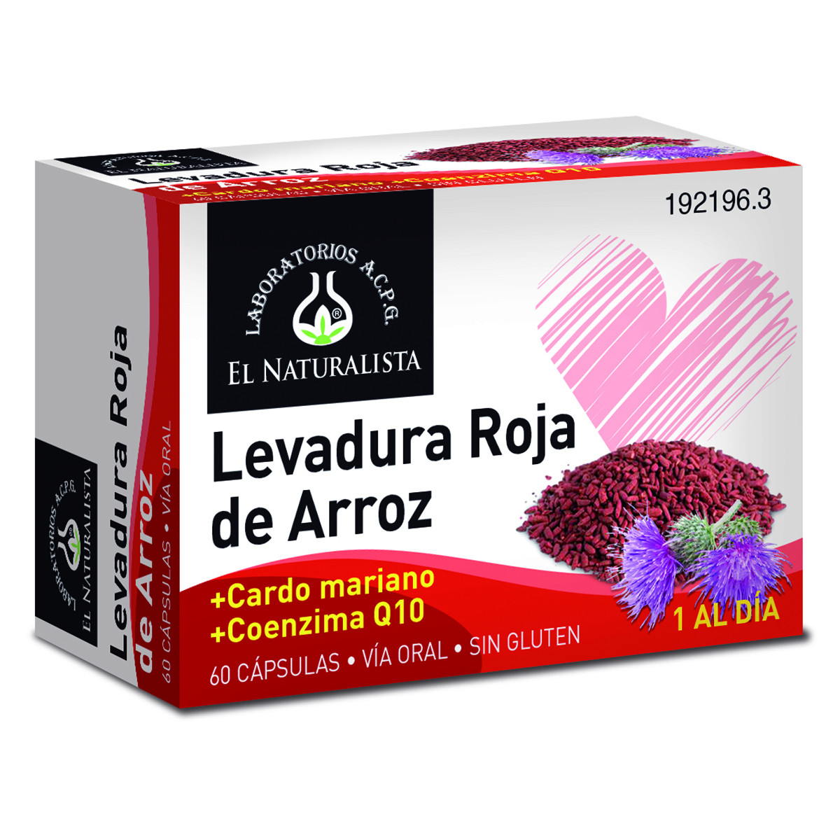 Imagen de Levadura roja arroz 60 capsulas el naturalist