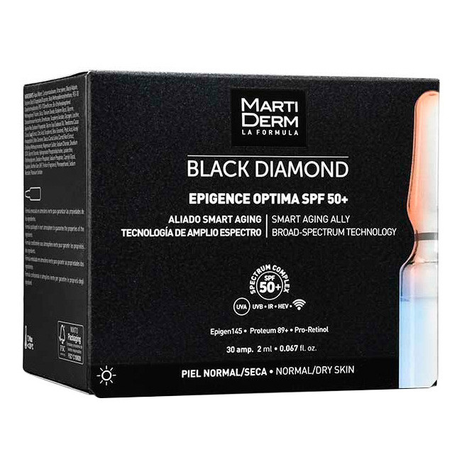 Imagen de MartiDerm Black Diamond Epigence Optima SPF 50+ 30 ampollas