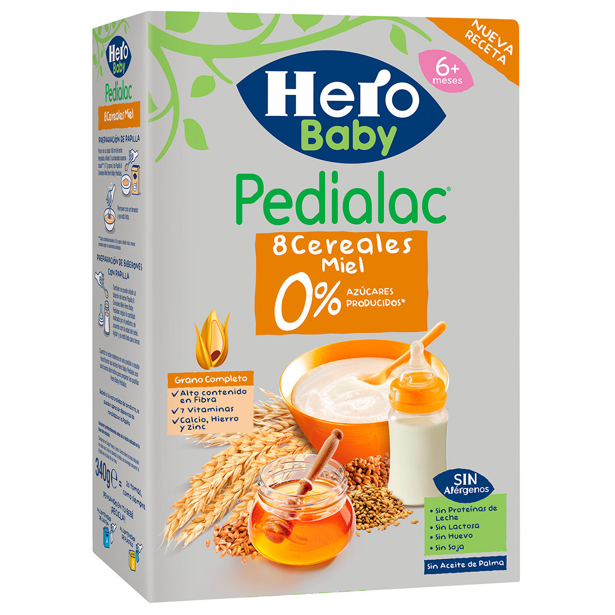 Imagen de Hero Baby Pedialac 8 cerales y miel 340g