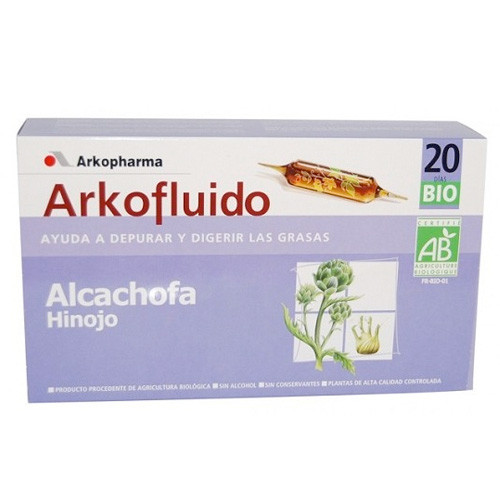 Imagen de ARKOFLUIDO ALCACHOFA HINOJO 20 AMPOLLAS
