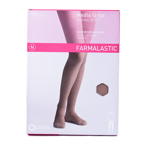 Imagen de MEDIA FARMALASTIC LARGA BL CN BEIG T/EG