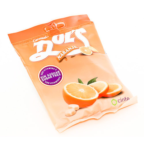 Imagen de DOLS CARAMELOS NARANJA S/AZUCAR BOLSA