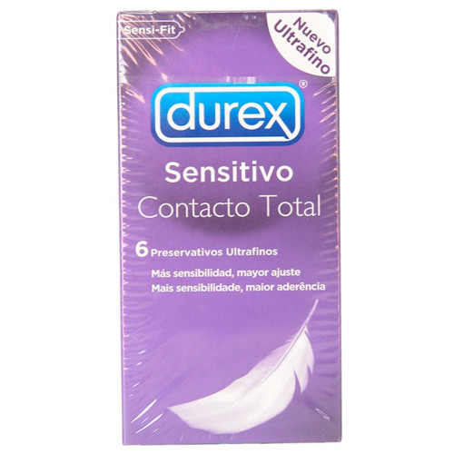 Imagen de PRESERVA.DUREX CONTACTO TOTAL 6 UND.