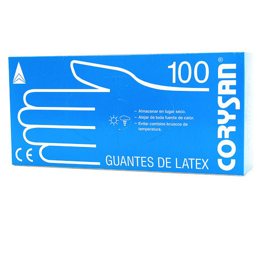 Imagen de GUANTES CORYSAN LATEX T/GRANDE 100 UND.