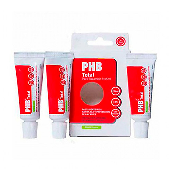 Imagen de Phb pack total pasta dental recambio 15ml x3uds