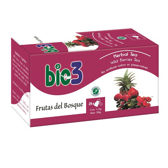 Imagen de Bie3 frutas del bosque 25 bolsitas
