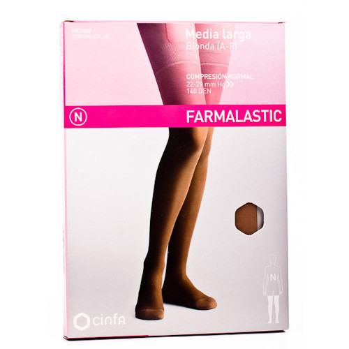 Imagen de MEDIA FARMALASTIC LARGA BL CN BEIG T/RP