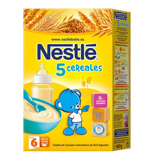 Imagen de Nestlé Papilla 5 cereales 600g