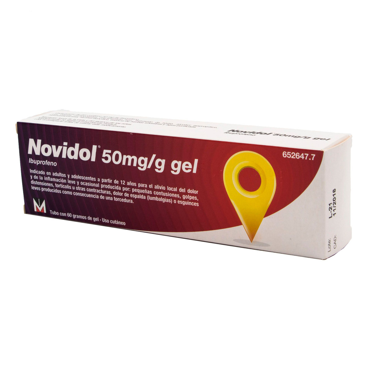 Imagen de Novidol 50 mg/g gel tópico 60 g