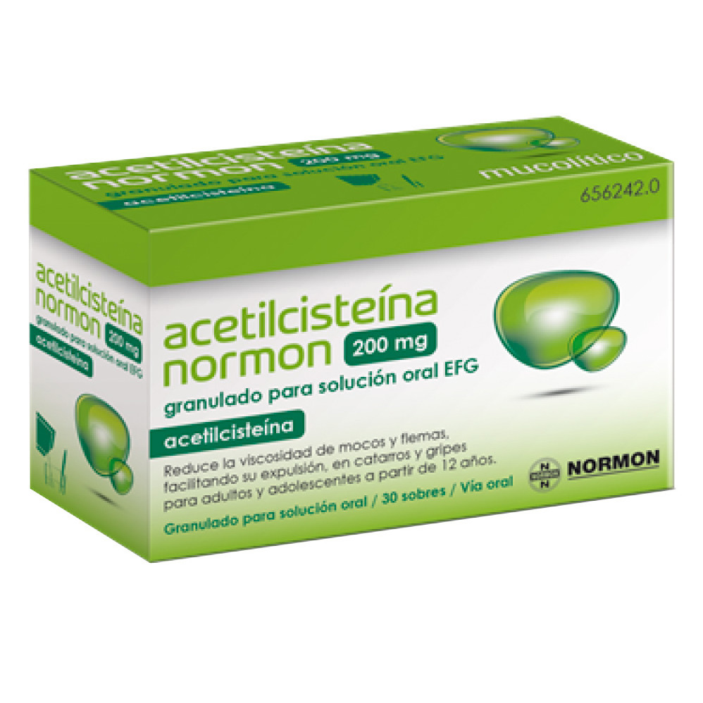 Imagen de Normon acetilcisteina 200mg 30 sobres