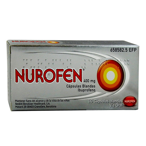 Imagen de Nurofen 400 mg 10 cápsulas blandas