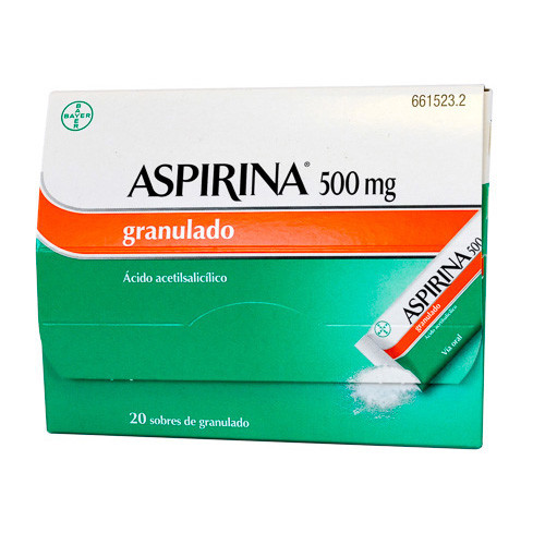 Imagen de Bayer aspirina 500mg granulado 20 sobres