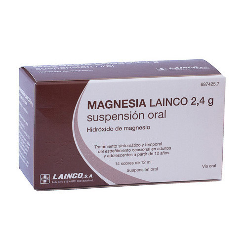 Imagen de Magnesia lainco 2,4 g susp oral 14 sob