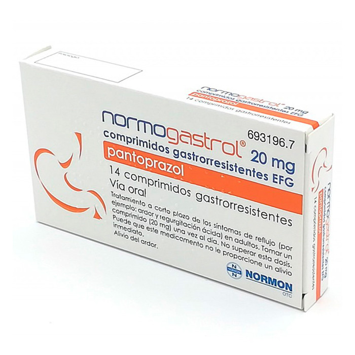 Imagen de Normogastrol 20 mg 14 comprimidos gastrorresis