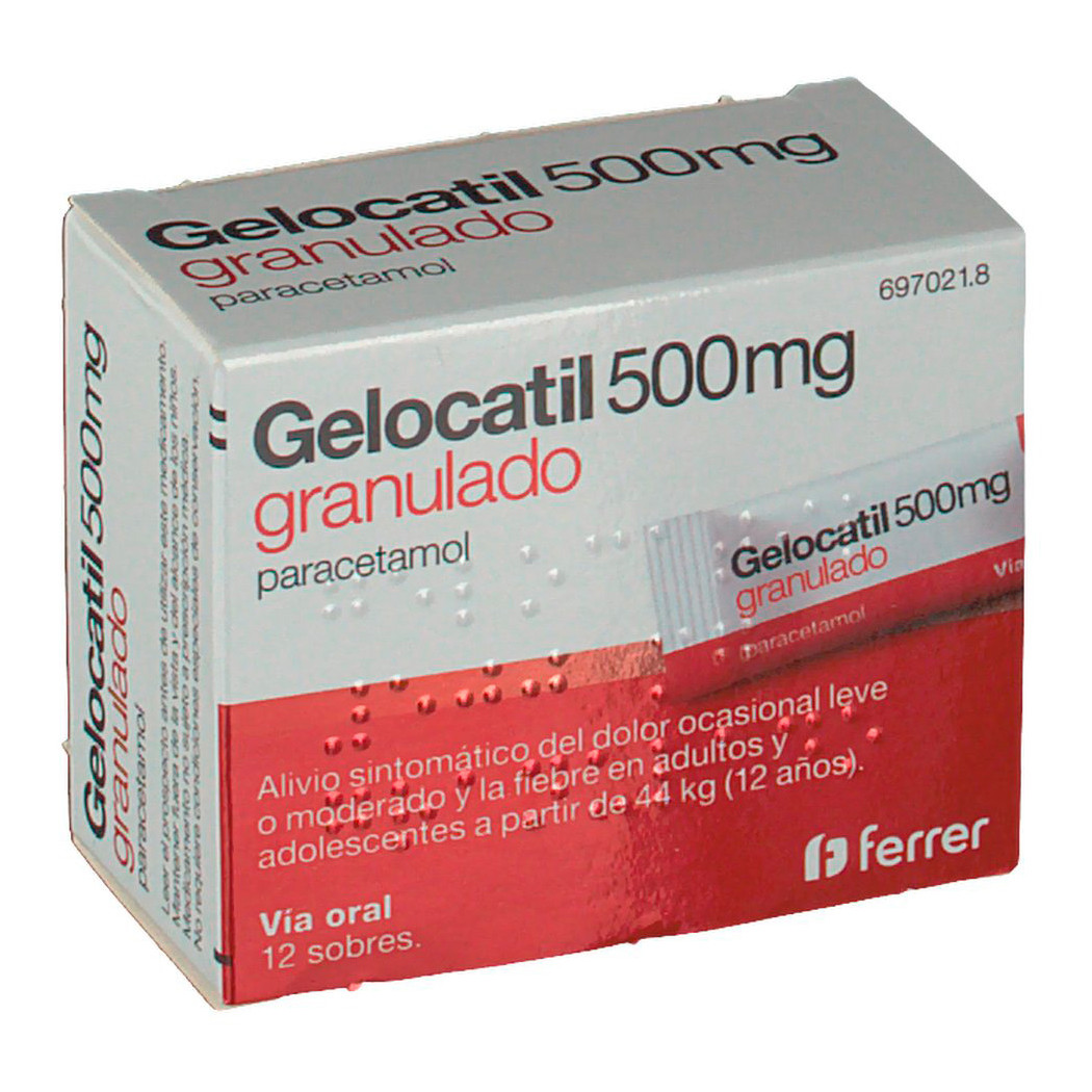 Imagen de Gelocatil 500 mg granulado 12 sobres