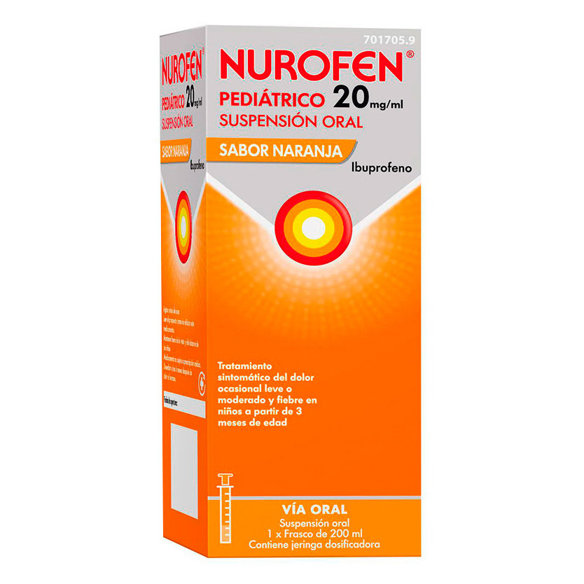 Imagen de Nurofen pediat 20mg/ml 200ml naranja efg