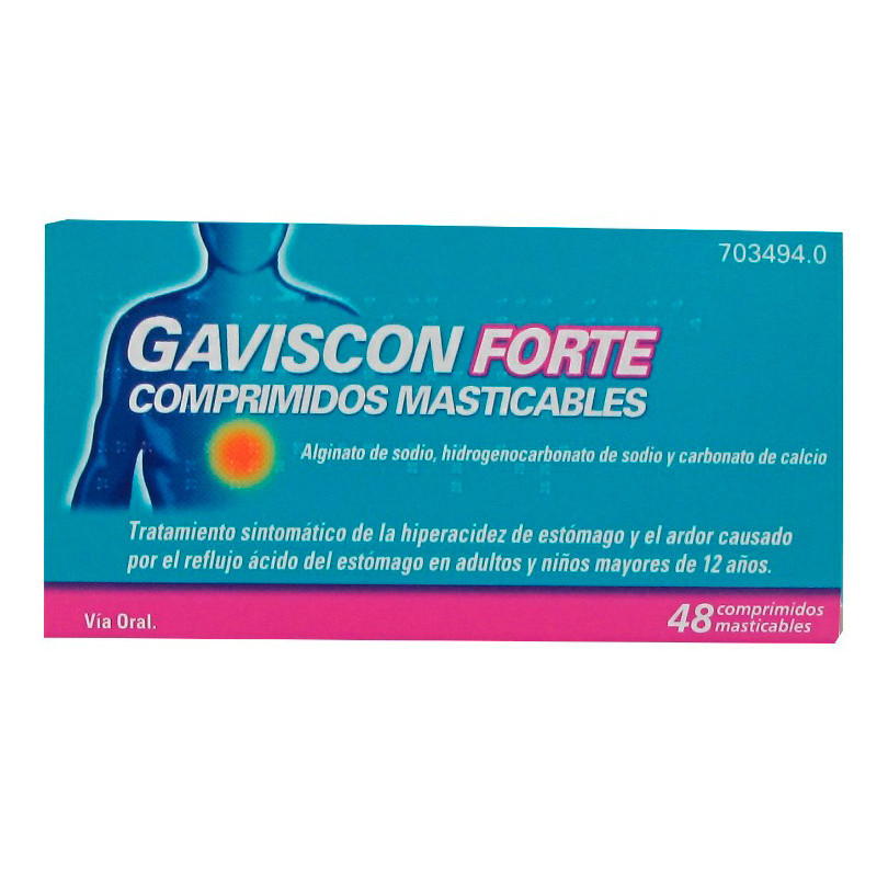 Imagen de Gaviscon forte 48 comprimidos masticable