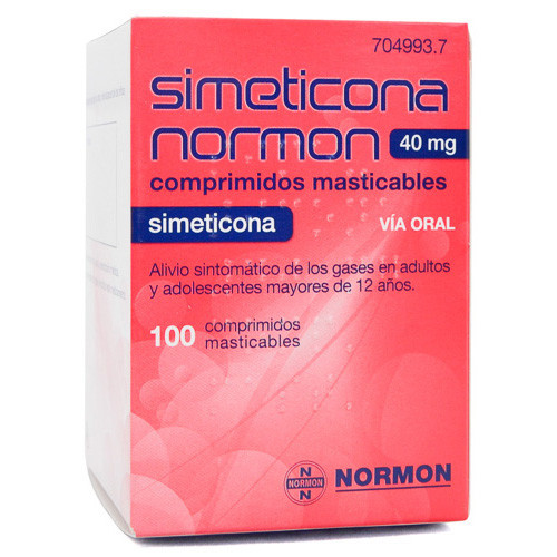 Imagen de Simeticona normon 40 mg 100 comprimidos