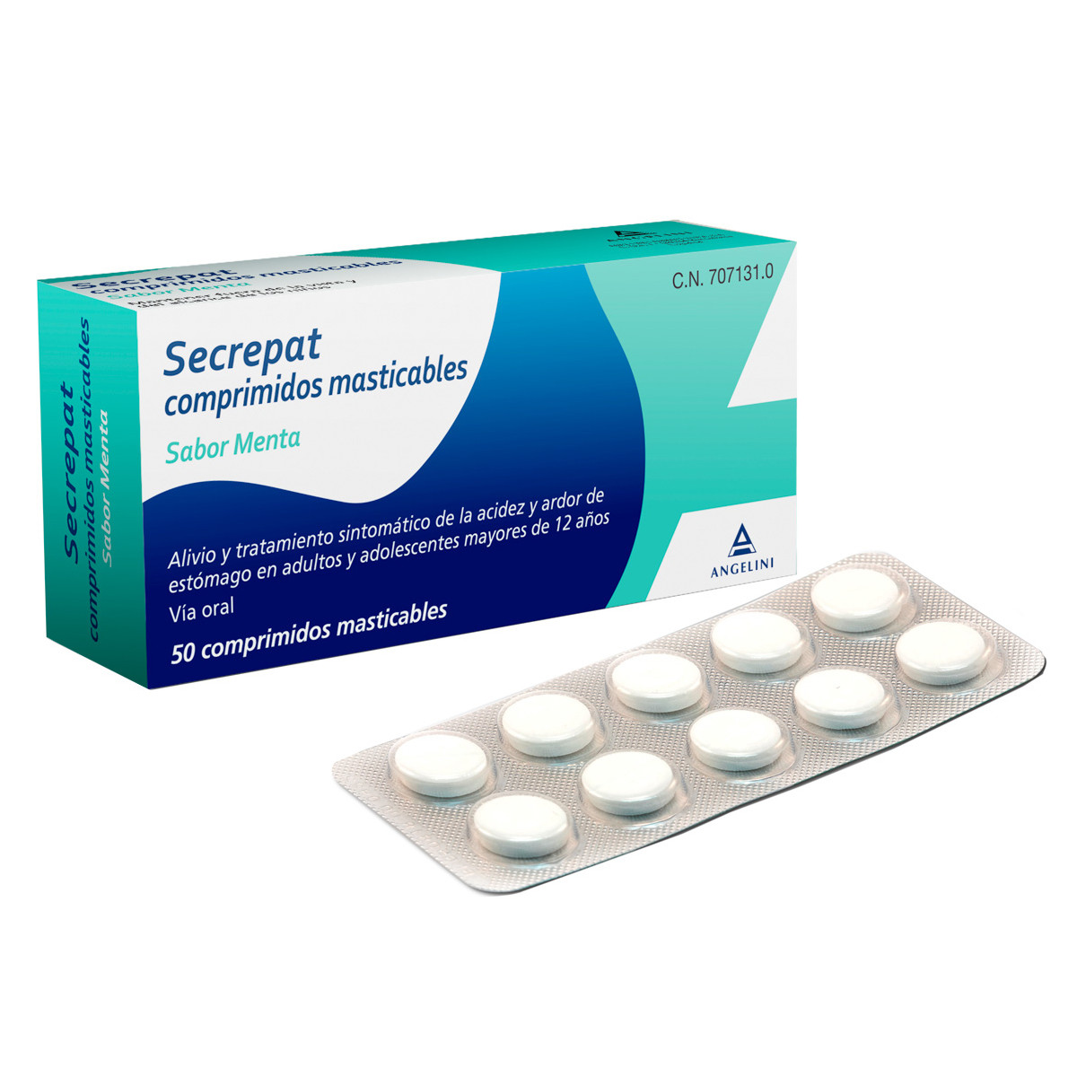 Imagen de Secrepat menta 50 comprimidos masticable